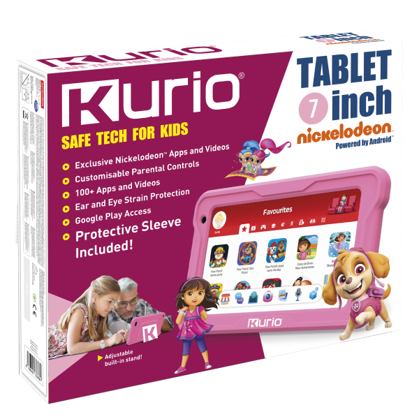 Kindertablet Premium - Kurio - Nickelodeon - Verpakking - Roze